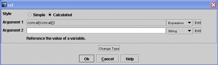 editing the ref statement