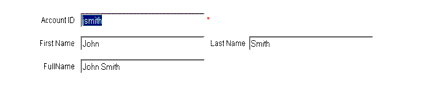 Form for entering user names