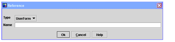 Reference dialog