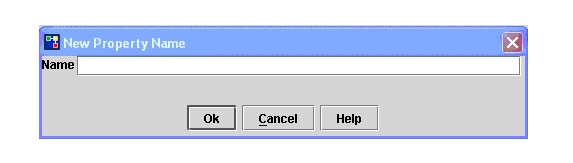 New Property Name pop-up dialog