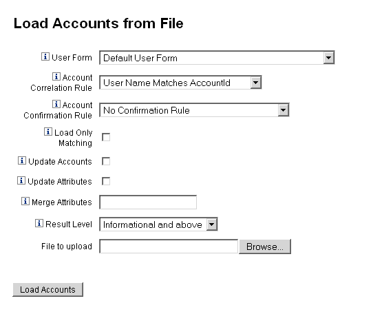 使用加载进程从文件加载帐户。
