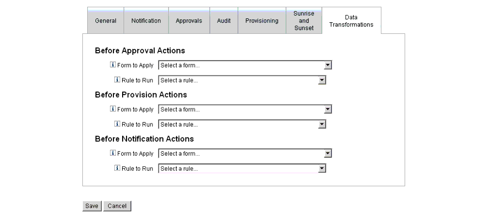 配置 [Data Transformations] 標籤。