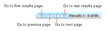 透過使用 [first]、[previous]、[next] 和 [last] 控制項，可以在說明和文件搜尋結果之間瀏覽。