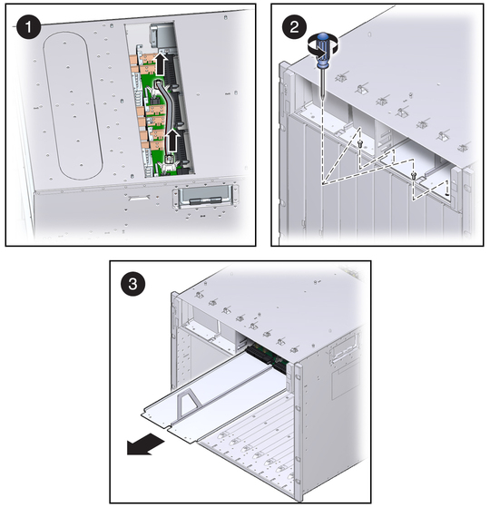 image:Figure shows DC adapter tray removal.