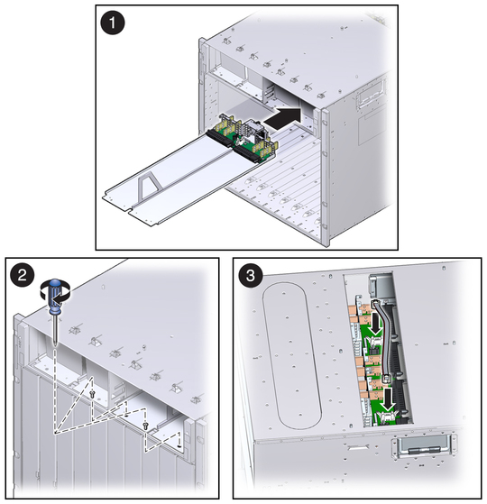 image:Figure shows DC adapter tray installation.