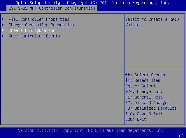 image:Figure that shows the selection of the Create Configuration menu option.