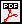 Shows an icon that represents a PDF document file