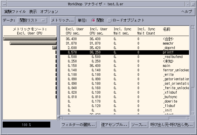 標本アナライザリファレンス