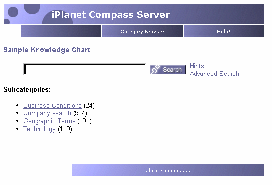 The Search page