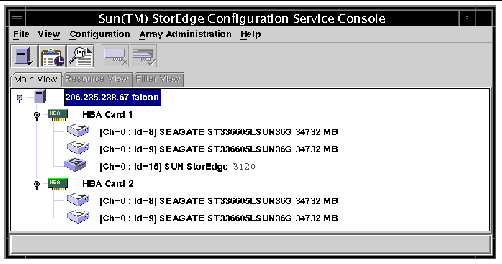 Screen capture showing a dual-bus JBOD configuration.