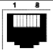 Figure shows the Ethernet RJ-45 Socket 10BASE-T.