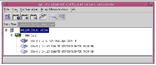 Figure showing a dual-bus, dual-server, dual-HBA configuration.