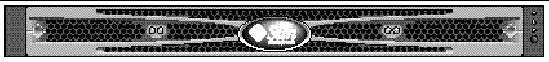 Figure showing the Sun StorEdge 3120 SCSI array front bezel 