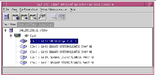 Screen capture showing a single-bus JBOD configuration.