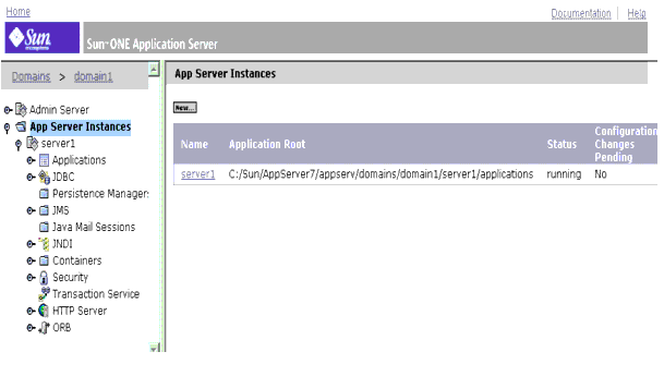 Figure shows Administrative Interface Home Page
