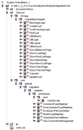 Figure shows the java source code of the migrated application.
