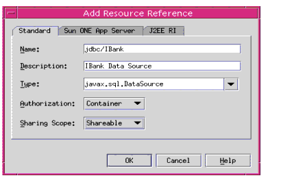 Figure shows how to add a resource reference to a CMP Entity Bean.
