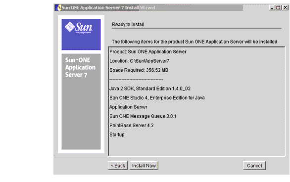 This screen capture shows the Ready to Install page.