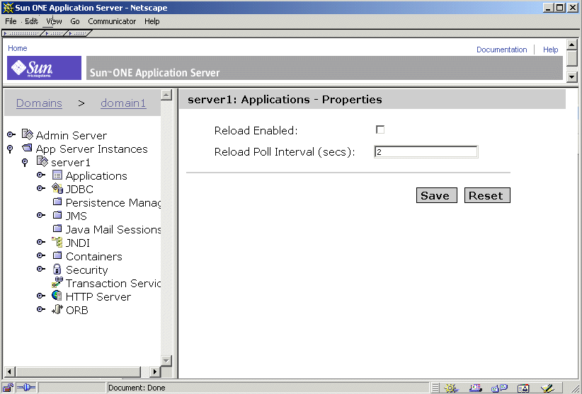 This figure shows the Administration interface.