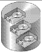 Figure showing the logical drive with multiple physical drives.