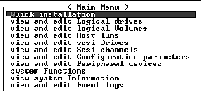 Firmware Main Menu with eleven commands listed.