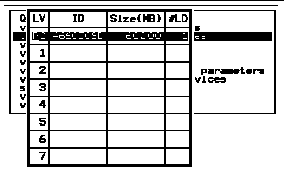 Screen capture showing the status of all logical volumes for this controller.