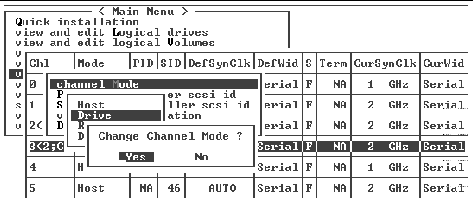 Screen capture showing the "Change Node to Host Channel?" prompt.