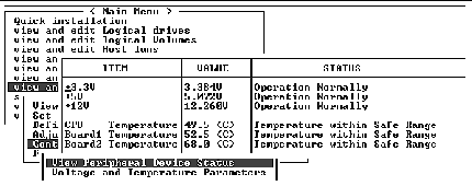 Screen capture shows voltage and temperature components displayed.