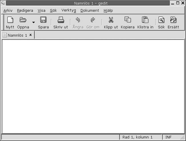 Programfönster med temat Simple