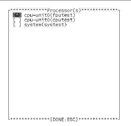 Screenshot of an individual device list from a selected group. cpu-unit0(fputest), cpuunit0(cputest), and system(systest) are the devices listed.