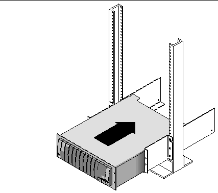 Figure showing the array at the bottom of the 2-post rack.