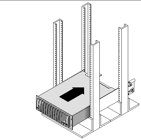 Figure showing the array at the bottom of the 4-post rack.