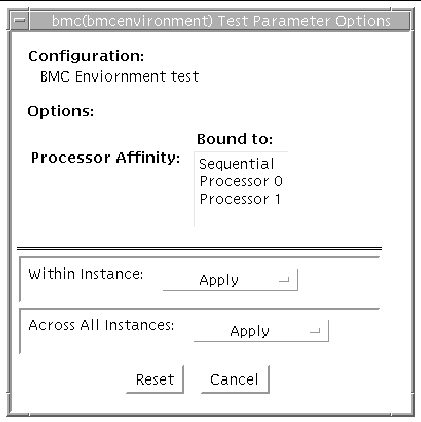 Screenshot of the rsctest Test Parameter Options dialog box