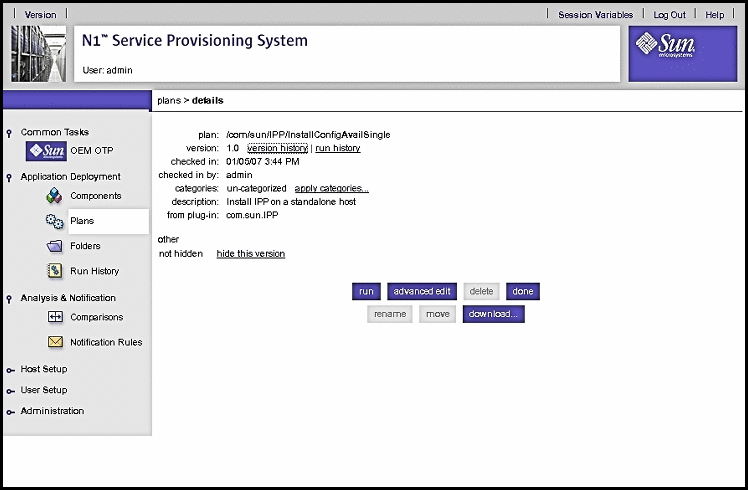 Screen capture: Edit Availability Plan Page