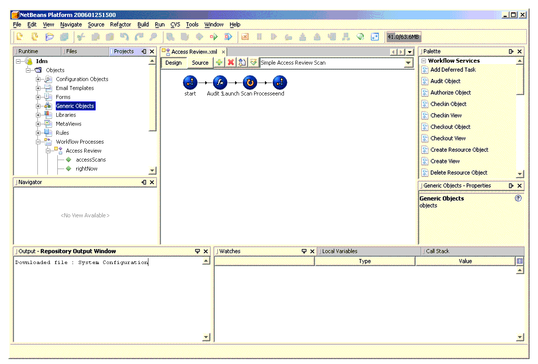 Identity Manager IDE ϸ   ۾ 帧    ֽϴ.