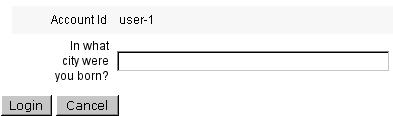 回答用户帐户验证问题。