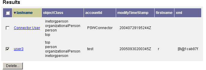 服務提供者使用者搜尋結果範例。