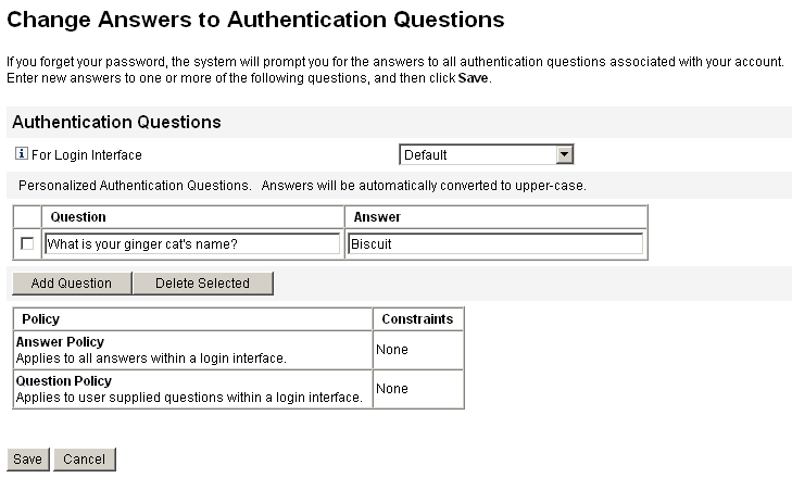 [Change Answers to Authentication Questions] ƫᰡ