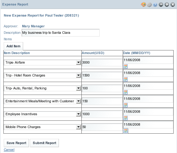 To Submit an Expense Report