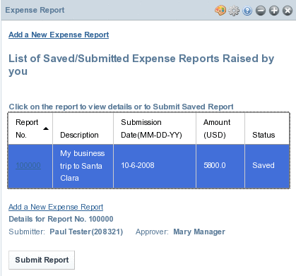 To Submit an Expense Report