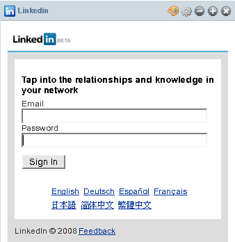 Linkedin portlet