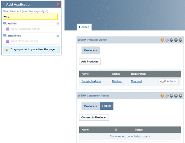 To add WSRP portlets to your page