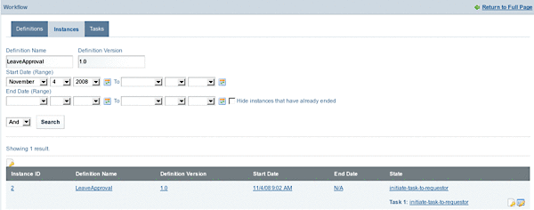 To Create a Workflow Instance