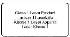 Graphic showing the Class 1 Laser Product statement