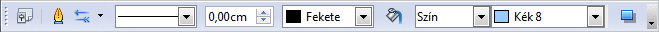 Vonal és kitöltés eszköztár