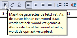 Uitgebreide Help-tip