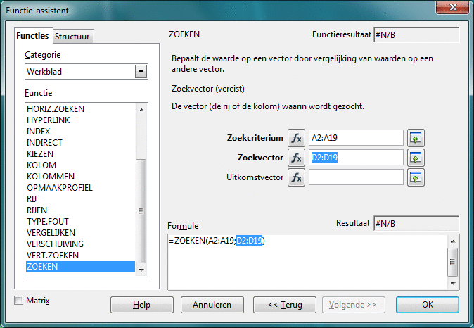 Venster Functie-assistent