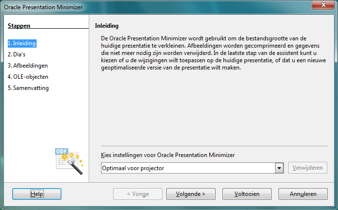 Venster Presentatie Minimizer