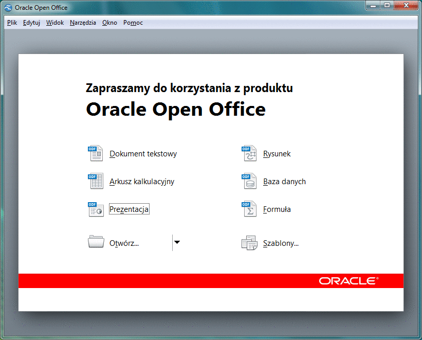 Rozdział 3 Zapoznanie się z pakietem Oracle Open Office (Podręcznik dla poczštkujšcych