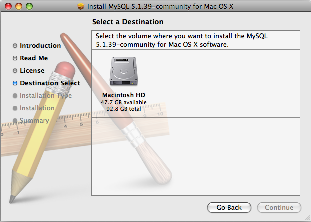 setting up mysql on mac after installation